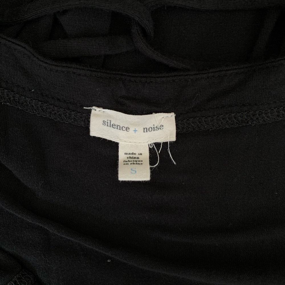 SOLD Silence + Noise | Black Lace Up Mini Dress - Picture 5 of 8
